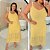 Vestido Alça Modal Viviana Amarelo Plus Size - Imagem 3