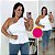 Blusa Bata Estrela Suzi Pink Plus Size - Imagem 1