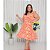 Vestido Alça Mari Estampado Azul Escuro Plus Size - Imagem 1