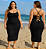 Vestido Alcinha Modal Amália Preto Plus Size - Imagem 1