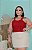 Cropped Alça Ribana Agnes Vermelho Plus Size - Imagem 1