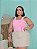 Cropped Alça Ribana Agnes Rosa BB Plus Size - Imagem 1