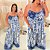 Macacão Farm Yandra Estampado Azul Plus Size - Imagem 3