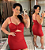 Vestido Ana Corrente Vermelho Plus Size - Imagem 1