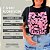 T shirt Algodão Florescer Preta Plus Size - Imagem 2