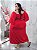 Vestido Cris Liso Vermelho Plus Size - Imagem 2