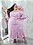 Vestido Cris Liso Rosa Plus Size - Imagem 1