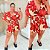 Macaquinho Nina Floral Vermelho Plus Size - Imagem 3