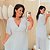 Vestido Tule Cruzado Branco Brilho Plus Size - Imagem 1