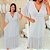 Vestido Tule Cruzado Branco Brilho Plus Size - Imagem 3