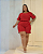 Conjunto Curto Helena Vermelho Plus Size - Imagem 1