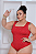 Body Alça Lia Brilho Vermelho Plus Size - Imagem 1
