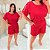 Conjunto Curto Helena Vermelho Plus Size - Imagem 3