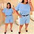 Conjunto Curto Helena Azul Plus Size - Imagem 3