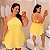 Macaquinho Ema Amarelo Liso Plus Size - Imagem 1