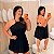 Macaquinho Ema Preto Liso Plus Size - Imagem 1