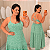 Vestido Longo Isabela Verde Floral Plus Size - Imagem 1
