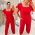 Conjunto Pantalona Mali Vermelho Plus Size - Imagem 3