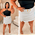 Short Saia Bengaline Cinto Branco Plus Size - Imagem 2