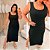 Vestido Mid Canelado Grazi Preto Plus Size - Imagem 3