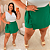 Short Saia Vip Babi Verde Liso Plus Size - Imagem 2