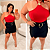 Cropped Gola Flor Tati Vermelho Plus Size - Imagem 3