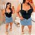 Cropped Bico Alça Natasha Preto Plus Size - Imagem 3
