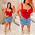 Cropped Bico Alça Natasha Vermelho Plus Size - Imagem 3