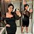 Vestido Tule Dayana Aro V Preto Plus Size - Imagem 1