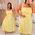 Vestido Alça Estela Amarelo Plus Size - Imagem 2