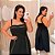 Vestido Alça Estela Preto Plus Size - Imagem 1