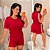 Conjunto Manga Ingrid Vermelho Plus Size - Imagem 1