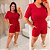 Conjunto Manga Ingrid Vermelho Plus Size - Imagem 2
