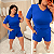 Conjunto Manga Ingrid Azul Bic Plus Size - Imagem 2