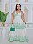 Vestido Alça Farm Kiara Estampado Verde Claro Plus Size - Imagem 1