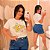 T shirt Hello Kitty Branca Estampada Banana Plus Size - Imagem 1