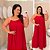 Vestido Lumier Liso Vermelho Plus Size - Imagem 1