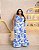 Vestido Vip Alça Helen Floral Azul Plus Size - Imagem 4