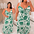 Vestido Vip Alça Helen Floral Verde  Plus Size - Imagem 3