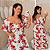 Vestido Vip Manga Marie Floral Vermelho Plus Size - Imagem 1