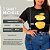T shirt Michele Preta Estampa Laranja Plus Size - Imagem 3
