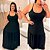 Vestido Longo Isabela Liso Preto Plus Size - Imagem 3