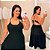 Vestido Longo Isabela Liso Preto Plus Size - Imagem 1