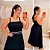 Vestido Alça Bordado Alexa Preto Plus Size - Imagem 1