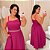 Vestido Alça Bordado Alexa Fúcsia  Plus Size - Imagem 1