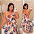 Vestido Celeste Estampado Azul Plus Size - Imagem 1