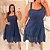 Vestido Curto Laise Francis Azul Marinho Plus Size - Imagem 3
