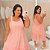 Vestido Curto Laise Francis Rosa Plus Size - Imagem 1