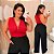 Body Brilho Fany Vermelho Plus Size - Imagem 1