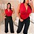 Body Brilho Fany Vermelho Plus Size - Imagem 3